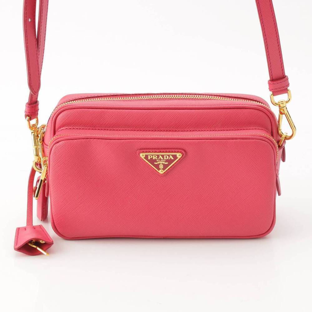Prada Saffiano Leather Lux Camera Shoulder Bag Pink